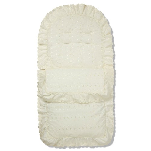 Broderie anglaise footmuff - anglaise, /