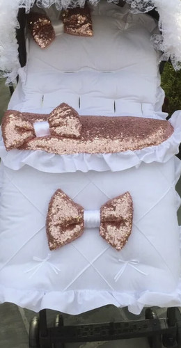 Pram pushchair frilly bling - frilly,