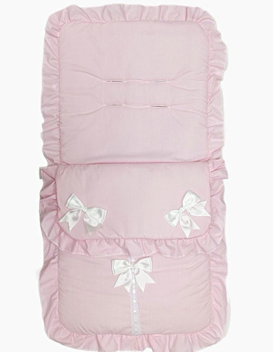 Pink white pram pushchair - &,